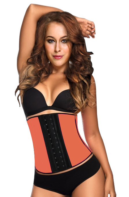 F66334-1 3 Крючки Латексные Талии Cincher Корсеты Стальные Косточки Оранжевый